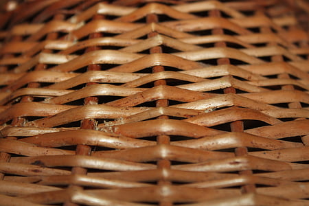 Cestino, bambù, netto, tessitura, fatto a mano, tradizionale, in rattan