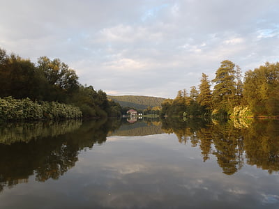 Rio, Lago, reflexão klodzko, Klodzko, Polônia, natureza, reflexão