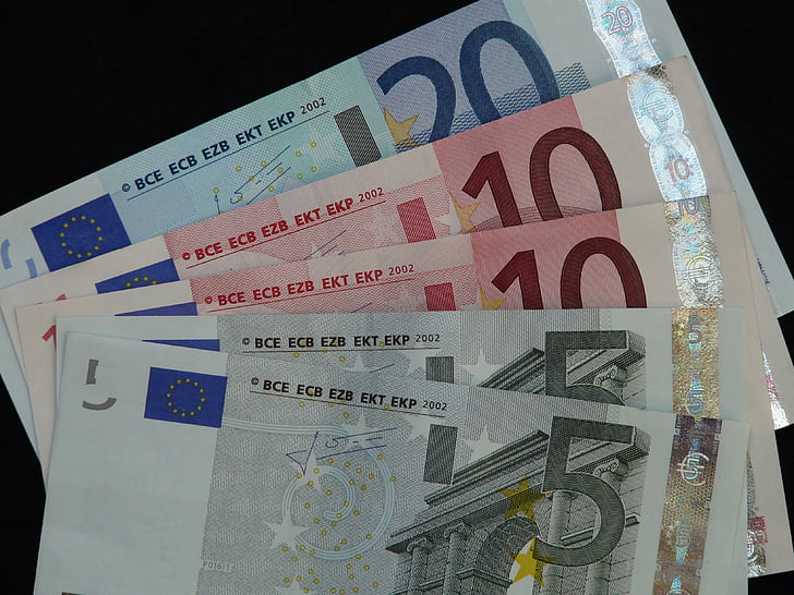 rahaa, setelin, laskut, Euro, arvo, arvokasta, Maksu