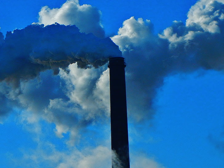 dim, onečišćenja, okoliš, parna, klima, industrija, tvornica