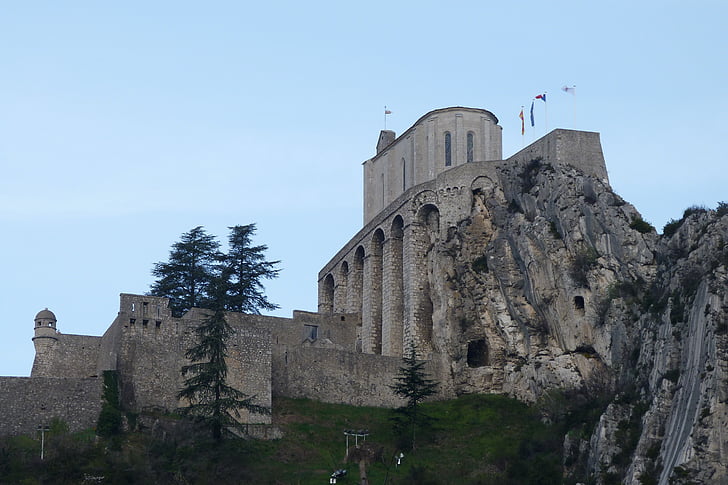 monumente, castele, Cetatea, Haute provence, Sisteron, fortificatie, verou