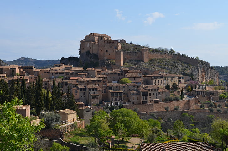 Alquézar, Aragon, Getaway, charm, landsbygdens, landskap, promenader