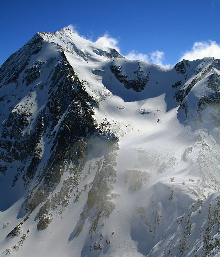 mägi, lumi, tippkohtumine, talvel, Alpine, suusapuhkust, maastik