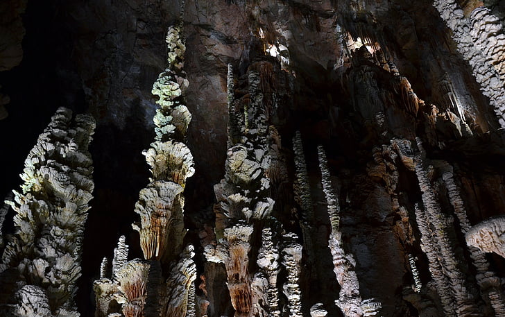 Avens Armands, stalagmītiem, ala, Cevennes nacionālais parks, Francija, Karst, ģeoloģija