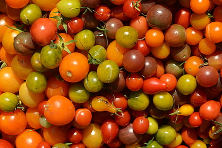farger, tomater, grønnsaker, cherrytomater, mat, frukt, friskhet