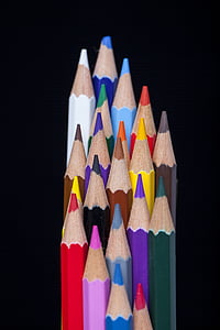 펜, 색, 매크로, 배경, 사진, 학교, 연필
