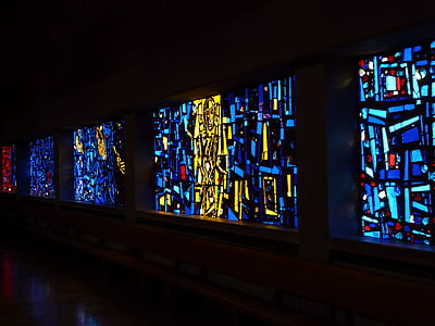 kirkens vindue, glas, vindue, farverige glas, farverige, kirke, tro