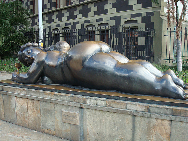 Medellín, Colombia, Botero, standbeeld, beeldhouwkunst, illustraties, ontwerp