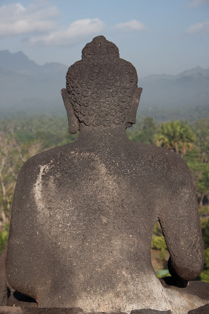 Indonesia, bropudur, Java, estatua de