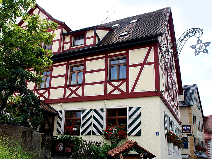 truss, hem, restaurang, gamla, fönster, inredning, schweiziska franc