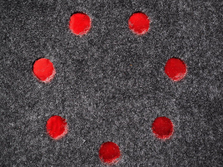 district, points, about, fabric, felt, pattern, red