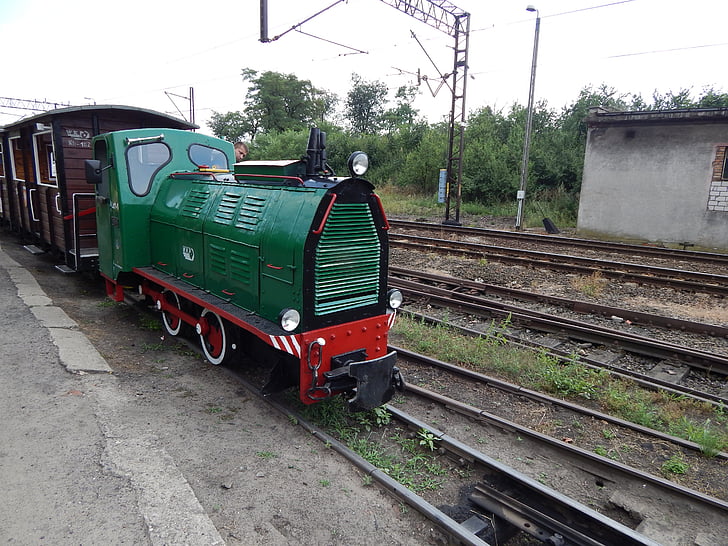 Теснолинейна железопътна, влак, Локомотив, историческо превозно средство, релси, вагони