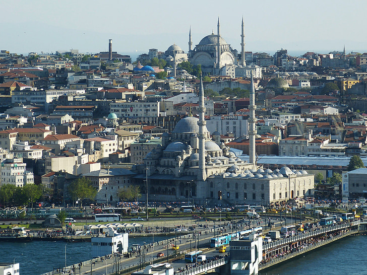 Istanbul, Tyrkia, Bosporos, Orienten, moskeen, Outlook, Vis
