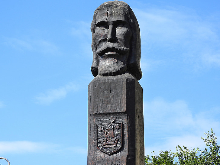 emlékmű, fa memorial, faragás, Magyarország, Bálint Török