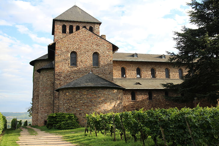 manastır kilisesi, Kilise, Basilica, johannisberg, geisenheim, Rheingau, mimari