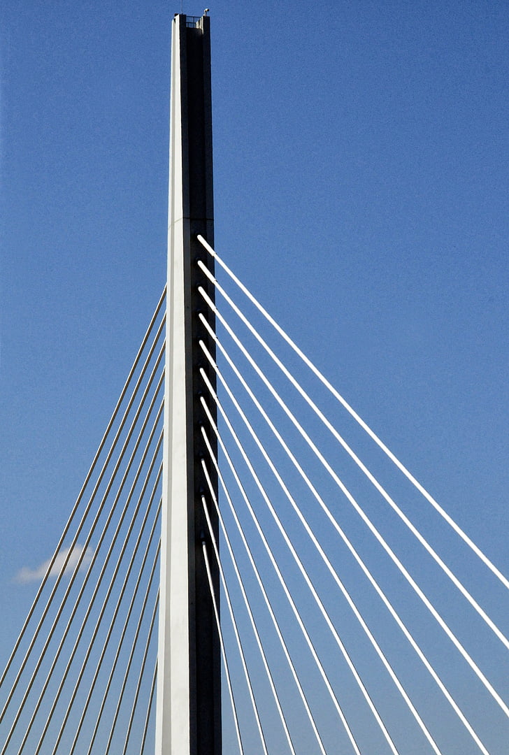 γέφυρα, αρχιτεκτονική, Γέφυρα Μιλό, Γαλλία, καλώδια, διαμονή