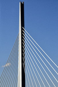 Jembatan, arsitektur, Jembatan Millau, Prancis, kabel, menginap