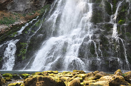 waterfall, closeup waterfall, water, nature, natural spectacle, golling-salzburg-austria