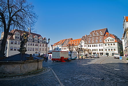 Naumburg, Sachsen-anhalt, Jerman, kota tua, tempat-tempat menarik, bangunan, pasar