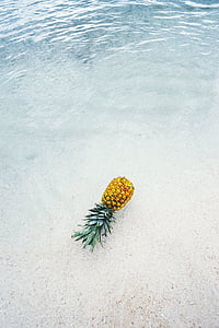 pineapple, dessert, food, appetizer, fruit, juice, beach