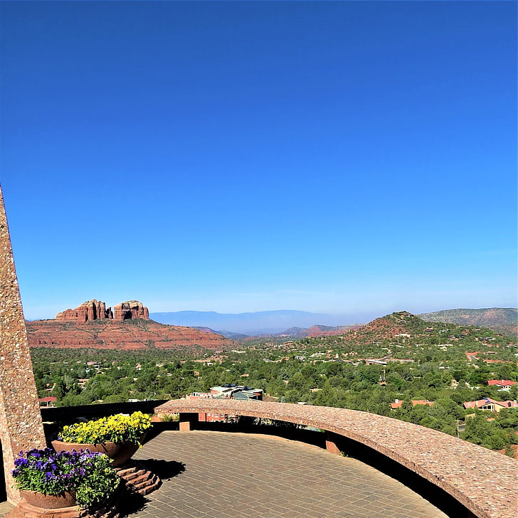 krajine, nebo, Sedona, Arizona, rdeči peščenjak