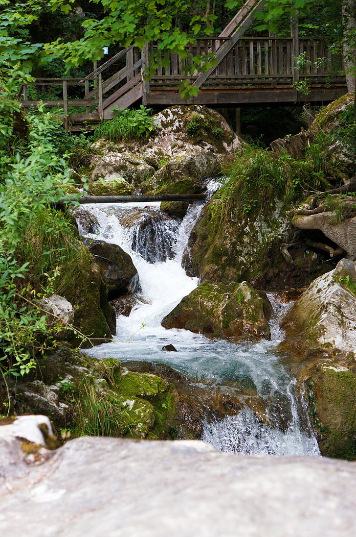 waterfall, running water, clammy, nature, waters