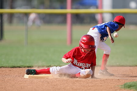 baseball, Little League-ben, kis, sport, játékos, játék, fiú