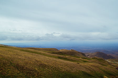 吉林省, 長白山, 西斜面, 高原, 雲, ビジョン, 無限