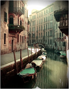 เวนิส, ฮอลิเดย์, กอนโดล่า, อิตาลี, พายเรือ, citytrip, เมือง