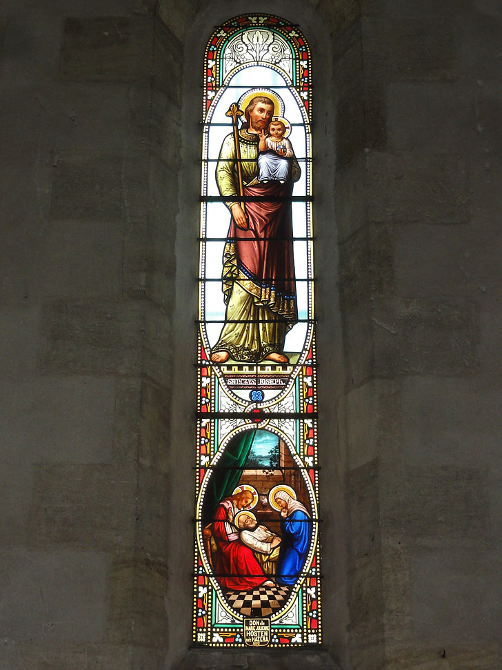 belin, gironde, church, window, stained glass, christianity, religious