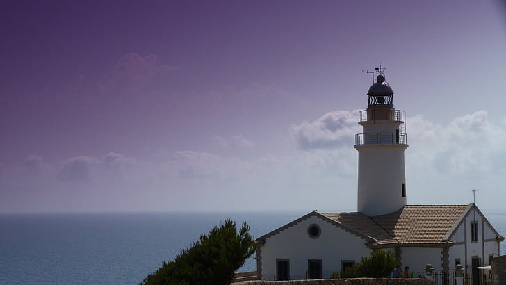 Lighthouse, vee, Sea, romantiline, Vahemere, tagasi valgus