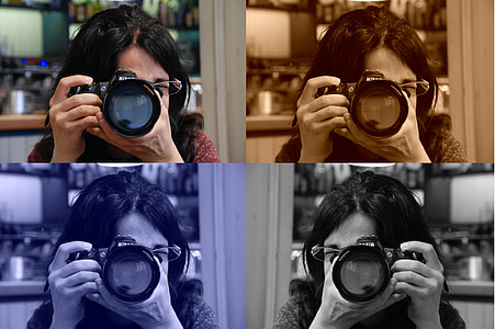 fotograf, predstavljajo, ženske, dekle, elegance, počitnice, neformalno