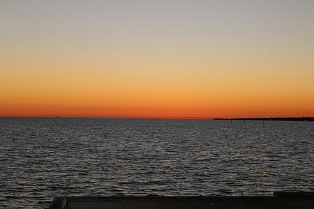 praia, Crepúsculo, Golfo, Golfo do México, oceano, mar, céu