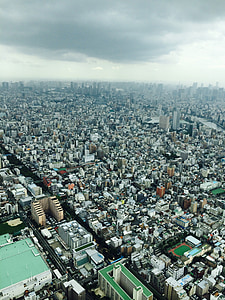 Tóquio, cidade, árvore do céu de Tóquio, Turismo, vista panorâmica, Japão, paisagem