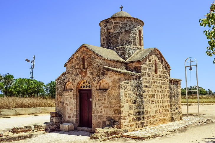 Cyprus, frenaros, Ayios andronikos, kerk, orthodoxe, middeleeuwse, religie