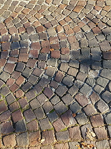 pavé-uni, pierres, place, structure, patch, au sol, trottoir