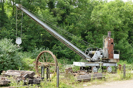 vintage machinery, crane, machinery, vintage, industrial, equipment, old
