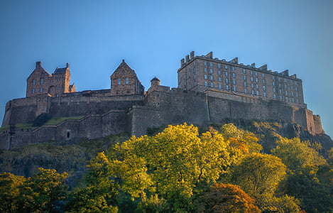 Edinburgh, pils, Edinburgh castle, Edinburg, Fort, slavena vieta, arhitektūra