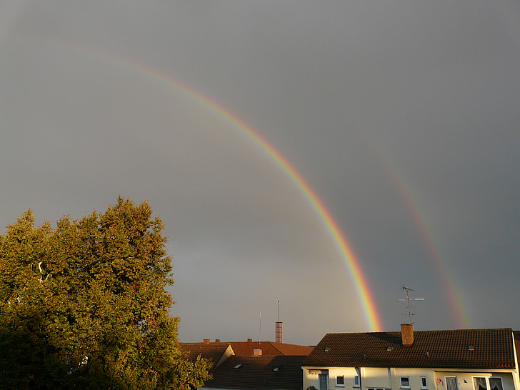rainbow, half, transient, stop, ends, fade, double rainbow