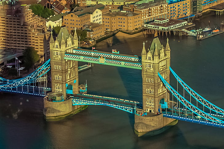 Spojené státy americké, Londýn, řeka, známé místo, Most - člověče strukturu, Architektura, Panoráma města
