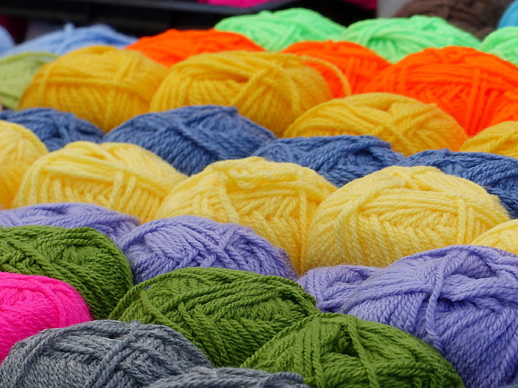 a ball of yarn, colors, market, spring