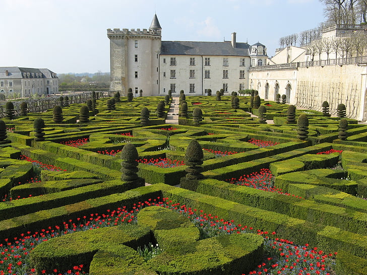 Castillo, Villandry, Francia, arquitectura, agricultura, historia, al aire libre