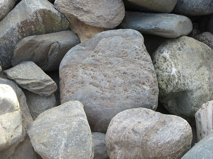 stenar, konsistens, grå, småsten, bakgrund