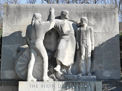 el nacimiento de la nación, escultura, Fairmount park, Filadelfia, Monumento, Memorial, figuras