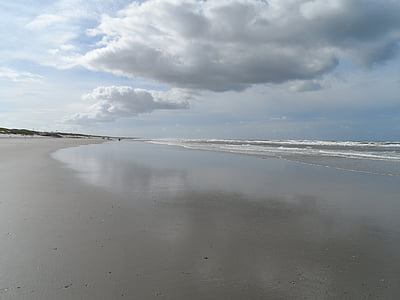 ameland, 北海, 海滩, 海, 自然, 沙子, 海岸线