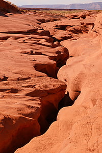 all'Antelope canyon, inferiore all'antelope canyon, inferiore, Arizona, Stati Uniti d'America, rosso, arancio