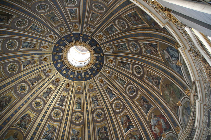 Vatican II, Basilique Saint-Pierre, Dôme, architecture, Église, au plafond, Cathédrale