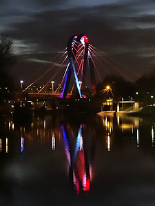 Universitet bridge, Bydgoszcz, Polen, floden, Brda, Canal, krydser