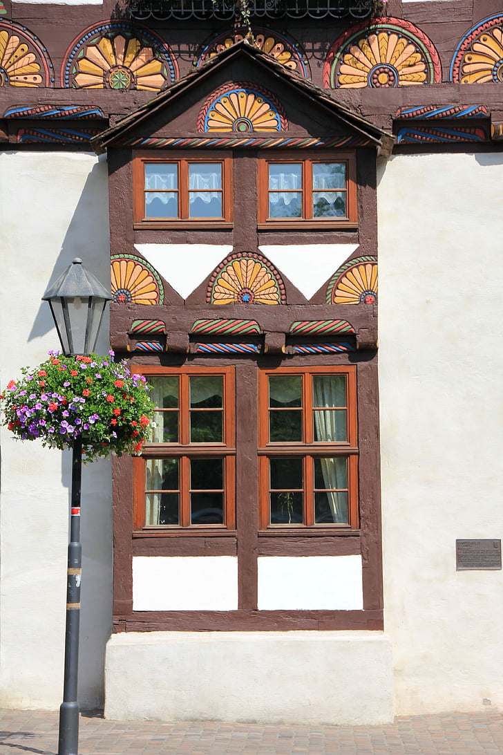 κτίριο, δένω, fachwerkhaus, Αρχική σελίδα, παράθυρο, παράθυρο κόλπων, Φανάρι