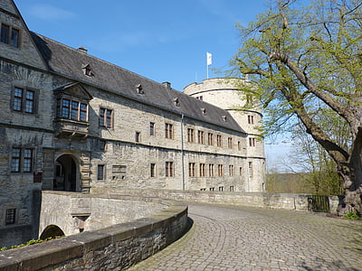 Wewelsburgském, Dolní Sasko, hrad, historicky, Středověk, věž, NS